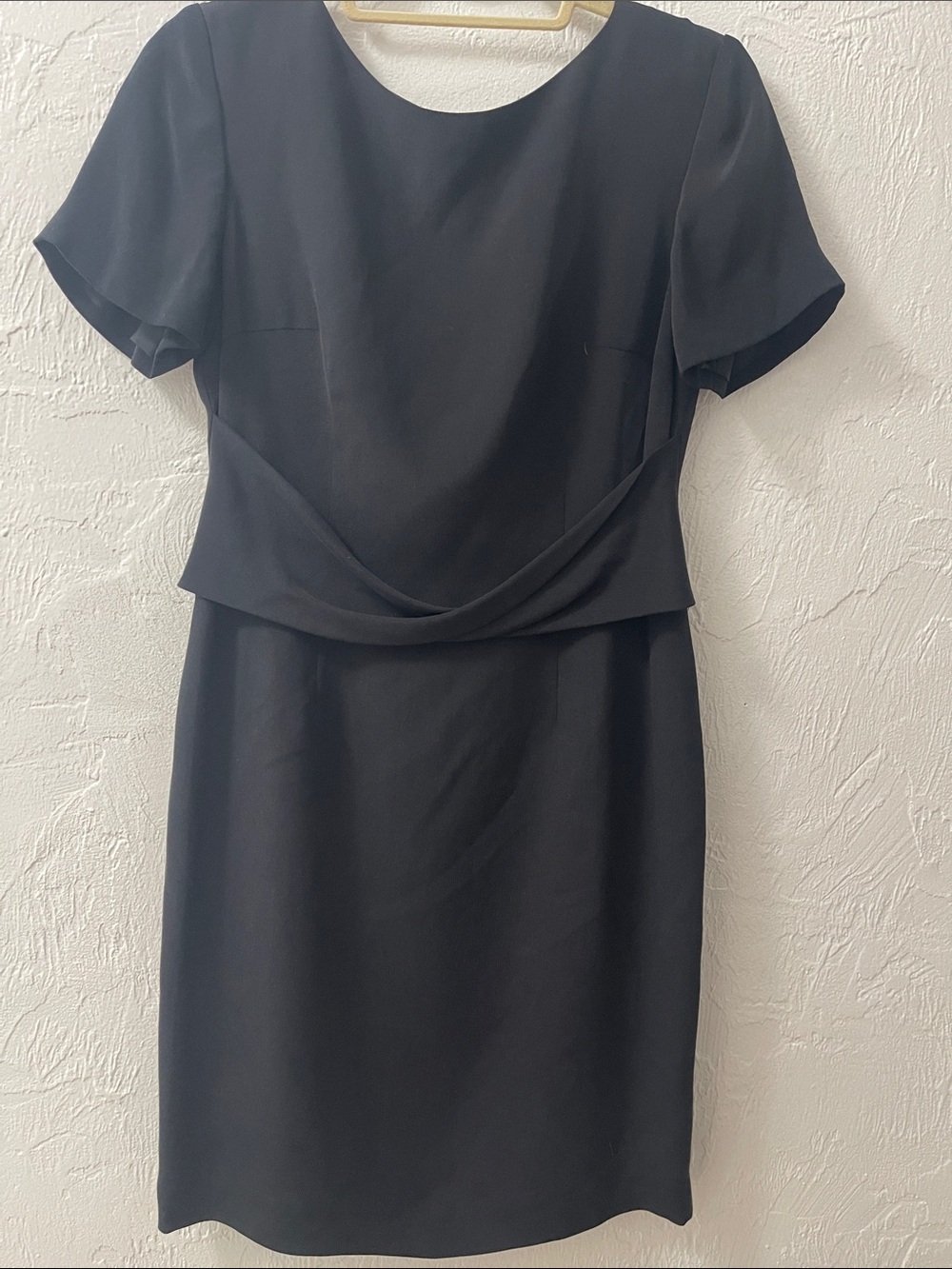 Talbots Black Silk Midi Sheath Dress, Size 8